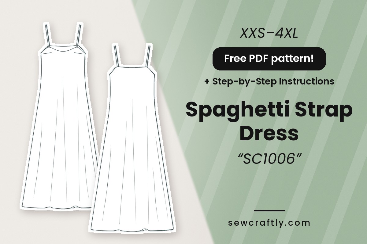 Spaghetti Strap Dress – Free Sewing Pattern PDF #SC1006
